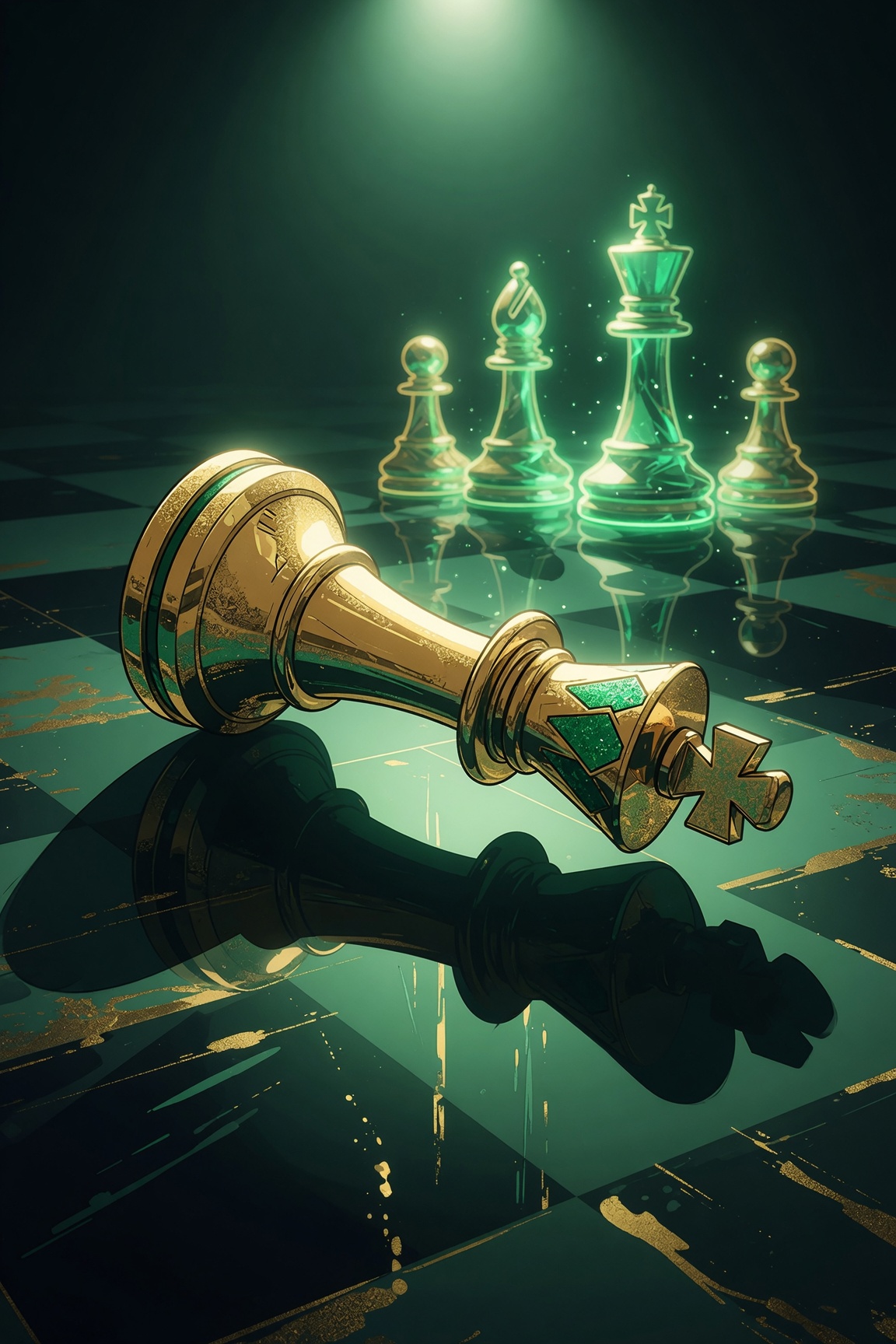 Learning from seller mistakes — chess king tipped over